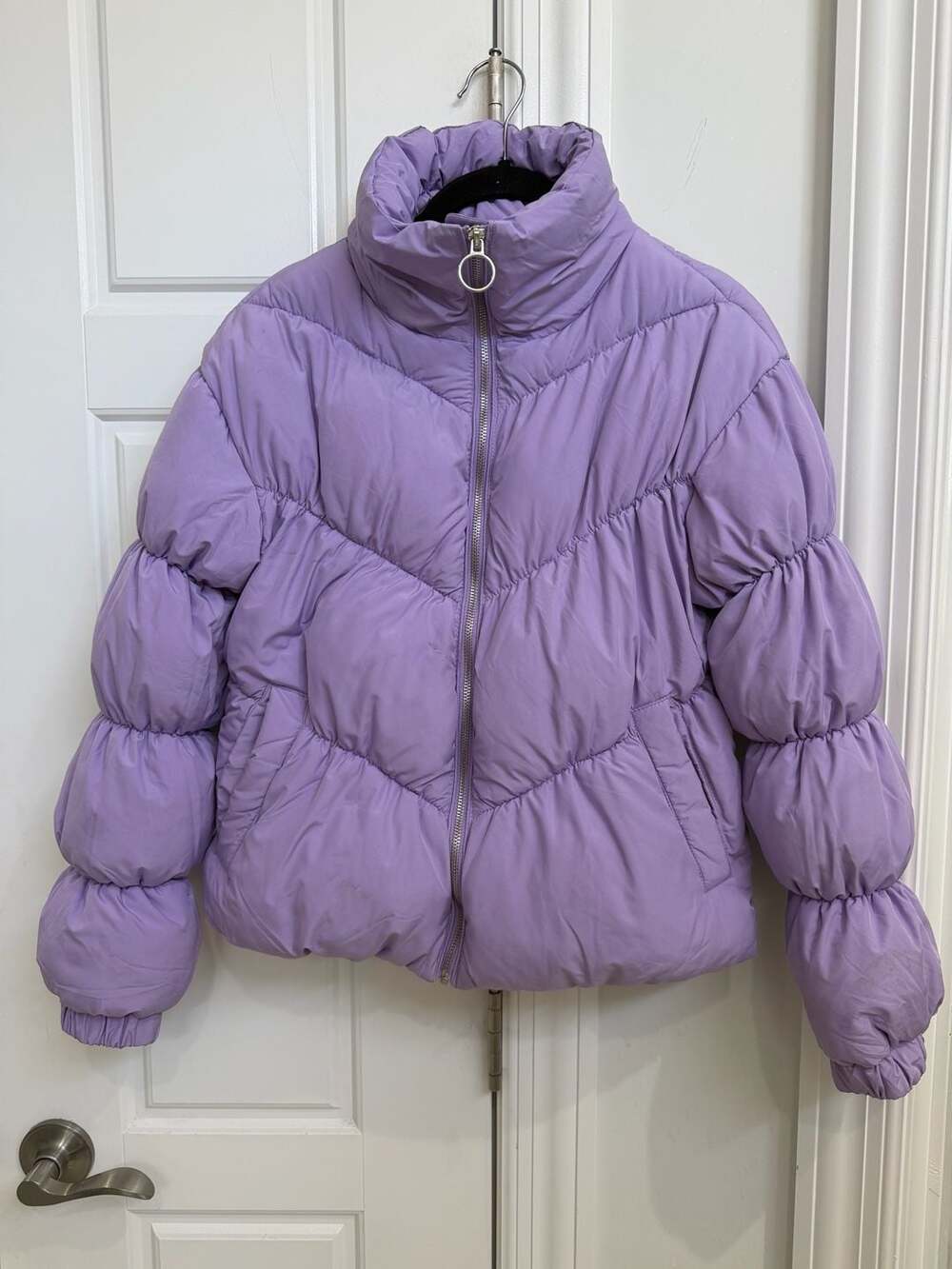 Love Tree Purple Puffer Jacket Bubble Coat